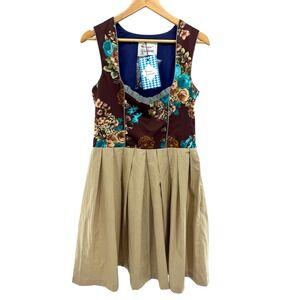 NWT Atelier Glamdesign Brown Floral Dirndl Dress 40 Oktoberfest Bavarian Costume